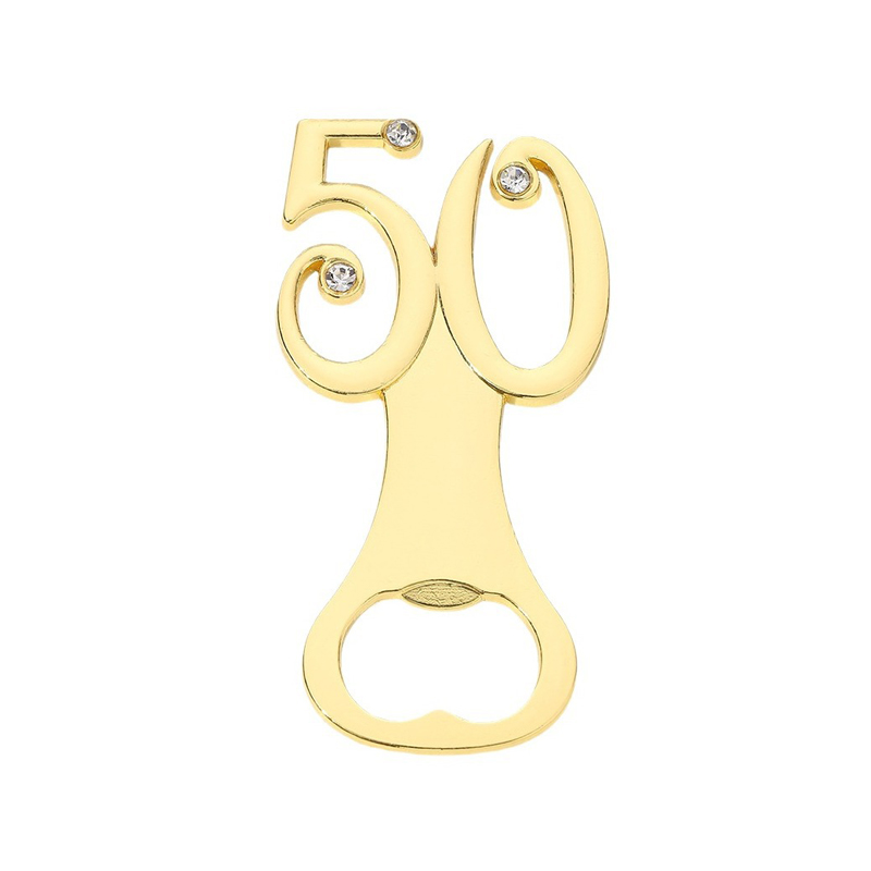 50 골드 웨딩 기념일 맥주 병 오프너