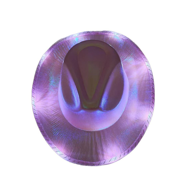 LED 조명으로 빛나는 카우보이 모자