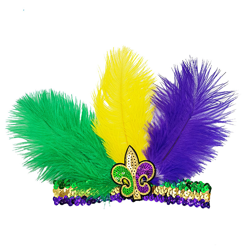 Mardi Gras 스팽글 헤드 밴드