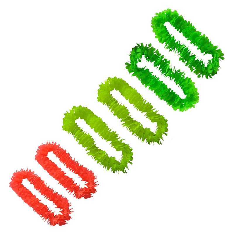 멀티 컬러 하와이 화환 열대 파티 장식